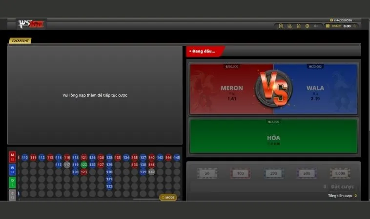 Cách Chơi Đá Gà WS168 Tại JJ88 Kịch Tính Cho Tân Thủ 2 Các cửa cược tại sảnh đá gà WS168 tại JJ88